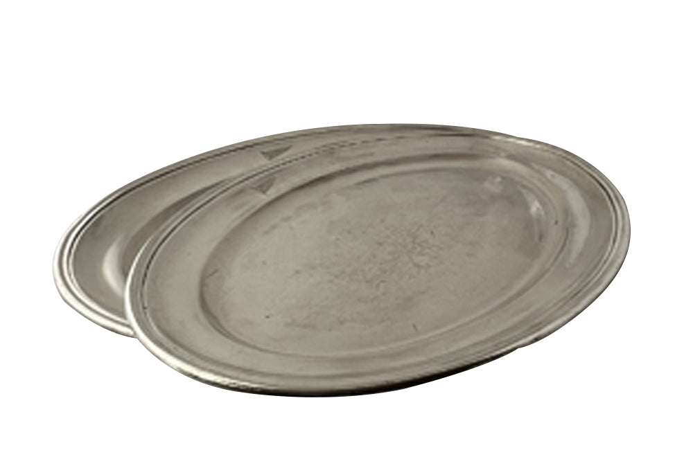Large Pair Of Chanel Silverplate Serving Trays