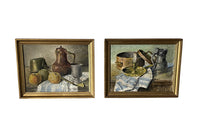 Pair of late 19th Century French framed oil on canvas still life paintings - French Antiques - AD & PS Antiques
