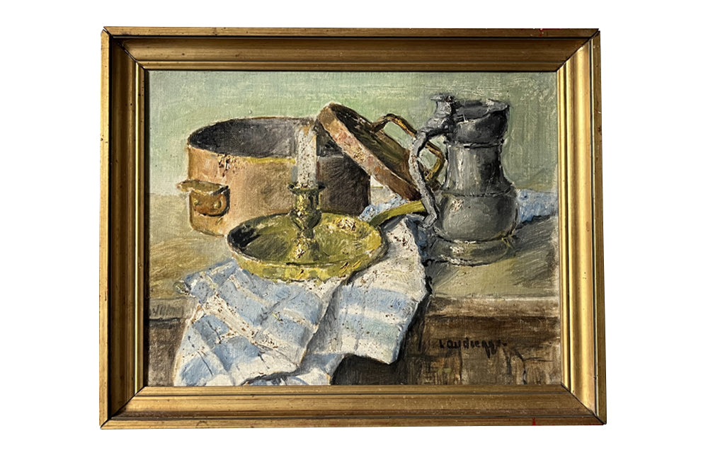 Pair of late 19th Century French framed oil on canvas still life paintings - French Antiques - AD & PS Antiques