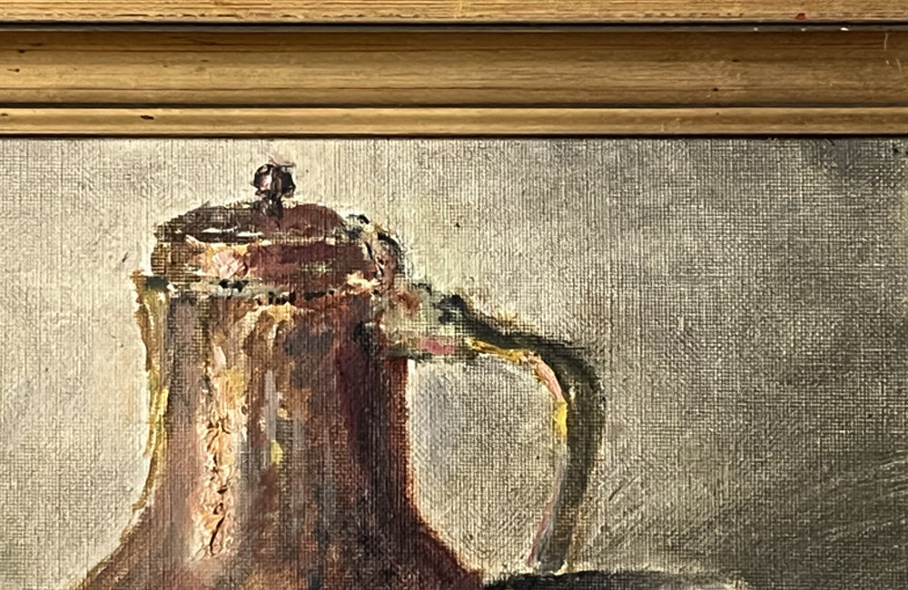 Pair of late 19th Century French framed oil on canvas still life paintings - French Antiques - AD & PS Antiques