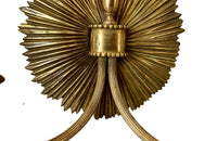 ison Charles bronze sunburst wall sconces.