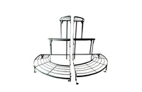 Pair of French, painted, iron, corner mid century plant stands with three tiers.