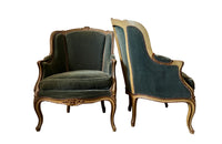 PAIR OF LARGE LOUIS XV REVIVAL ARMCHAIRS