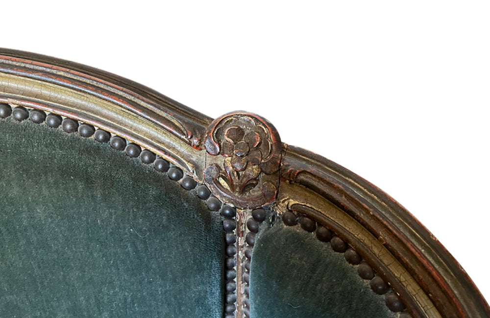 PAIR OF LARGE LOUIS XV REVIVAL ARMCHAIRS