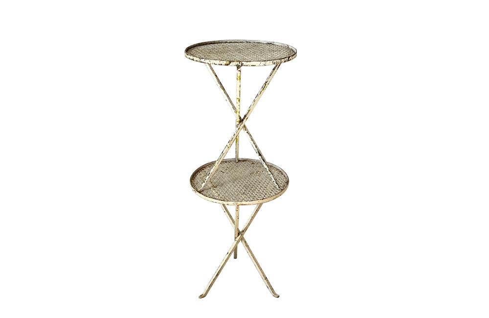 Pair of round martini tables by Mathieu Matégot