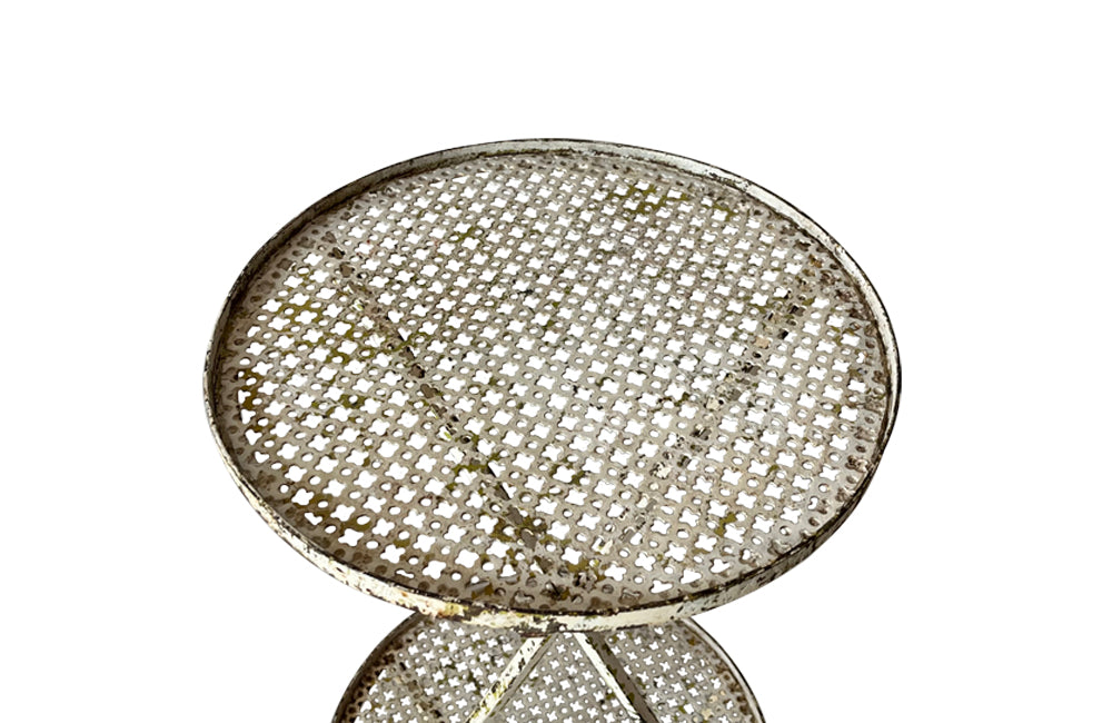 Pair of round martini tables by Mathieu Matégot