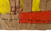 Pair of 21st century abstract mixed-media paintings.