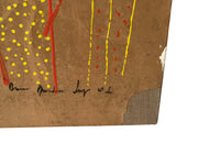 Pair of 21st century abstract mixed-media paintings.