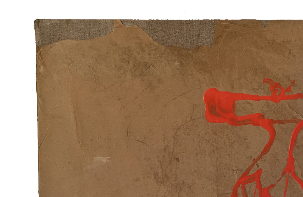 Pair of 21st century abstract mixed-media paintings.