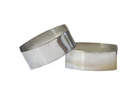 Art Deco napkin rings silver plate, Mr and Mrs - Madame & Monsieur - French Antiques