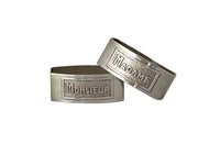 Pair of stylish, silver plate, Madame & Monsieur napkin holders from the Art Deco period.