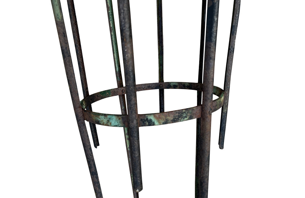A fabulous pair of antique French tall iron plant supports - Garden Antiques