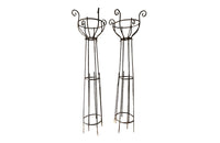 A fabulous pair of antique French tall iron plant supports - Garden Antiques