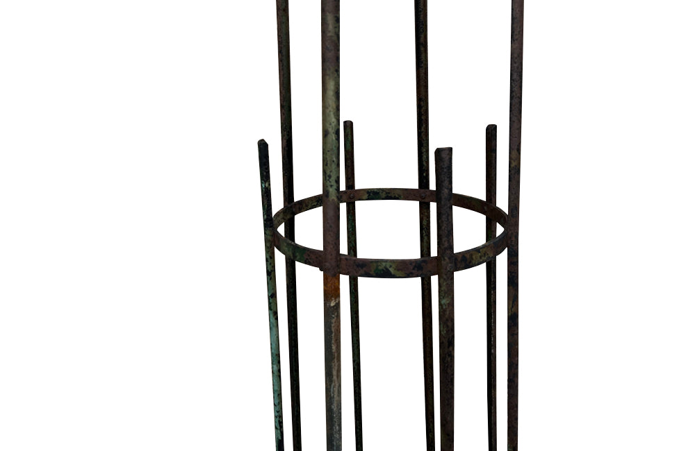 A fabulous pair of antique French tall iron plant supports - Garden Antiques