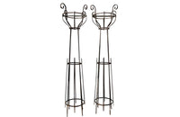A fabulous pair of antique French tall iron plant supports - Garden Antiques