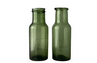 Pair of large 19th Century French green glass storage jars