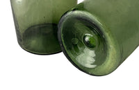 Pair of large 19th Century French green glass storage jars