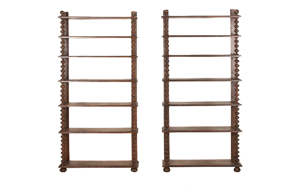 Antique shelves tall parfumerie shelves 20th century etageres display shelves from a perfumerie in Lyon. Antique french furniture