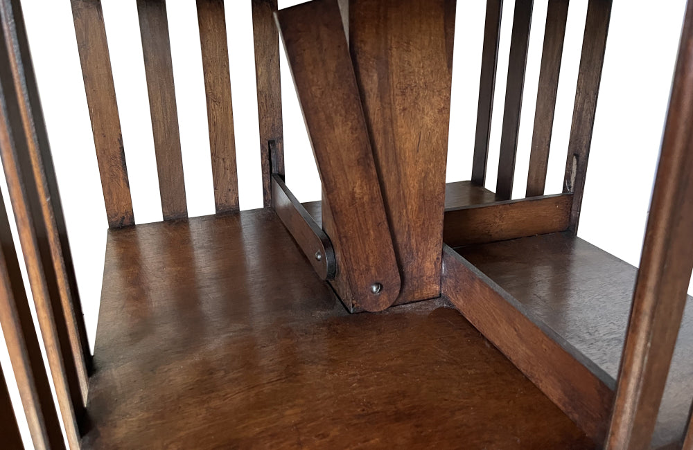 Antique French Revolving Mahogany Bookcase - Antique Furniture - AD & PS Antiques