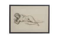 Set of three framed Mid-Century French nude studies