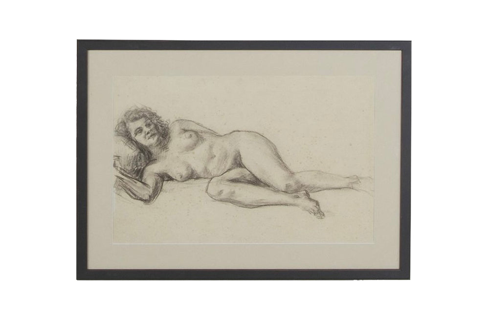 Set of three framed Mid-Century French nude studies