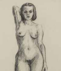 Set of three framed Mid-Century French nude studies