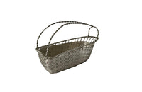 Mid Century French silver plate wirework woven bottle holder