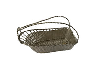 Mid Century French silver plate wirework woven bottle holder