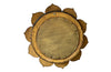 Mid 20th Century decorative round Spanish giltwood carved mirror.