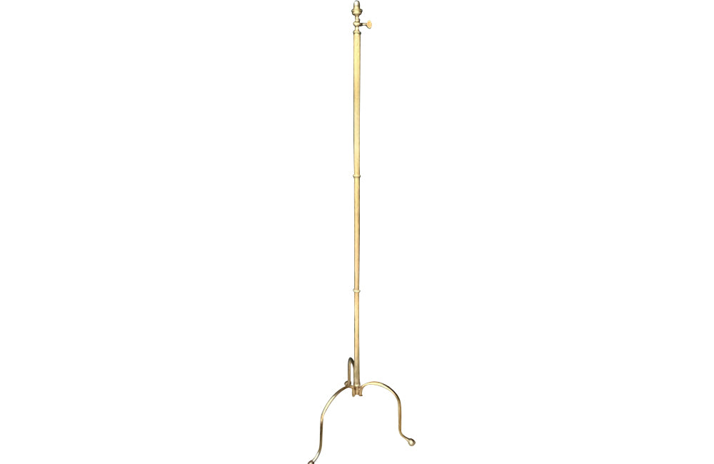 French brass telescopic standard lamp in the Neo-Classical style