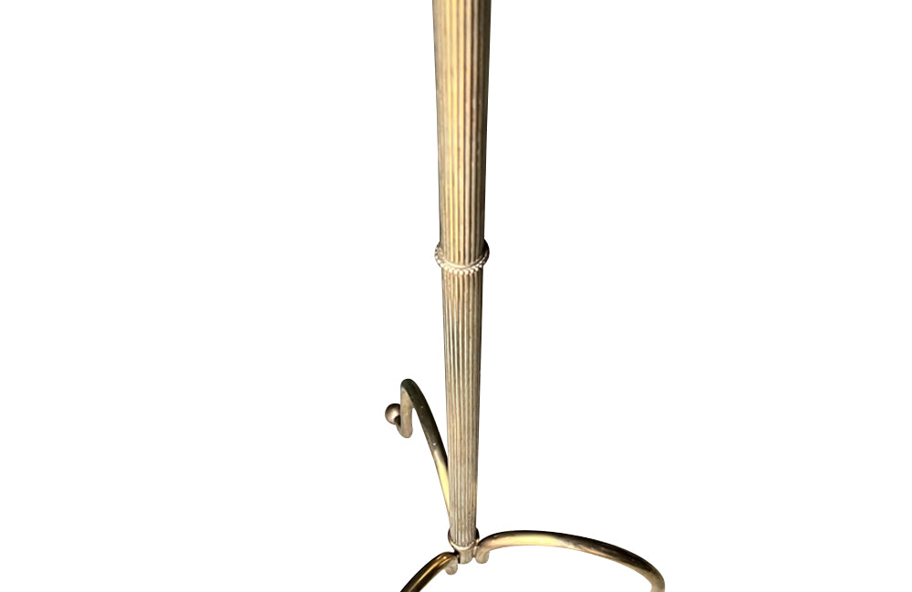 French brass telescopic standard lamp in the Neo-Classical style