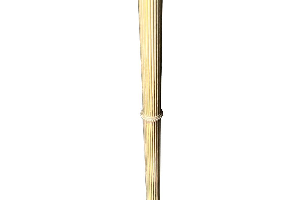 French brass telescopic standard lamp in the Neo-Classical style