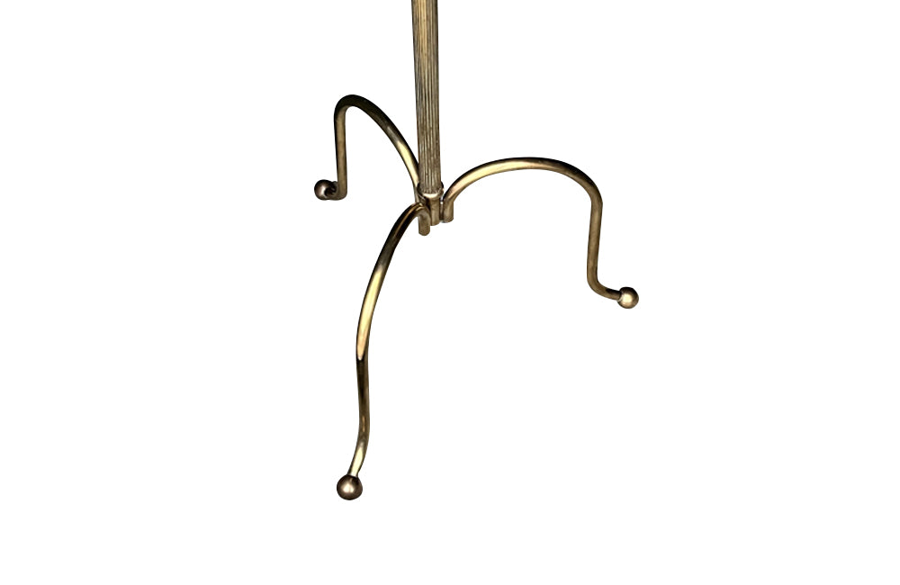 French brass telescopic standard lamp in the Neo-Classical style