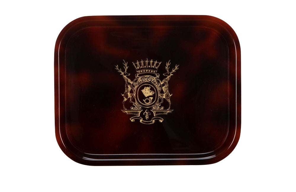 1970s cocktail tray faux tortoiseshell by  Valenti the Spanish design house