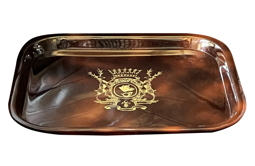 1970s cocktail tray faux tortoiseshell by  Valenti the Spanish design house