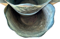 Rare, brass French florists vase comprising four flower vases