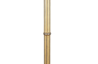 20th Century French stylish brass telescopic standard lamp with ringed reeded stem - mid century floor lamp