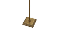 telescopic brass reading floor lamp in the Art Deco style with adjustable concertina arm.