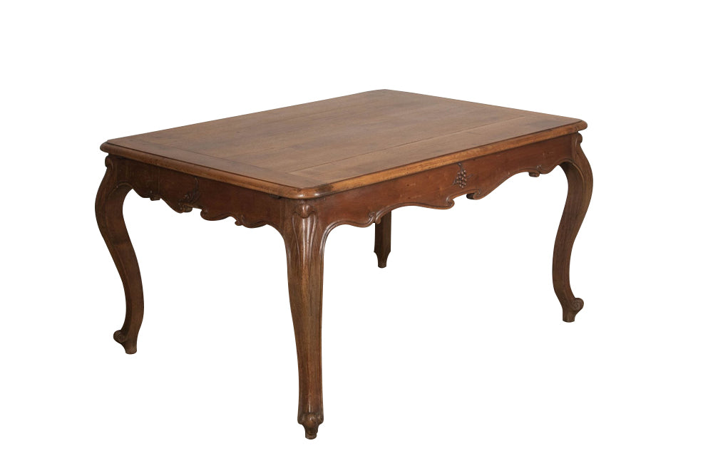 FRENCH ART NOUVEAU WALNUT DINING TABLE