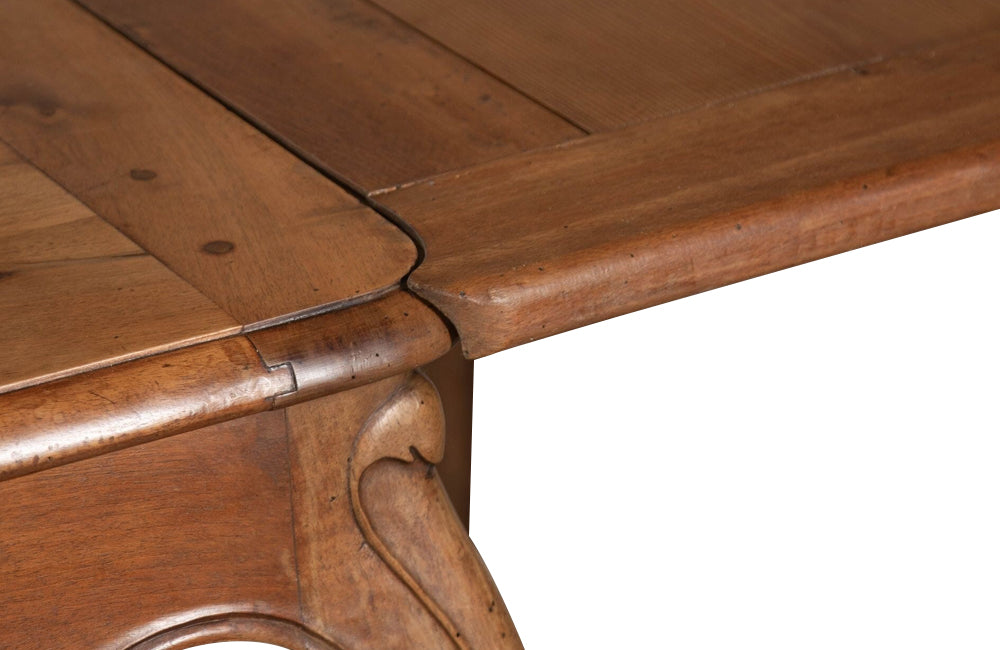 FRENCH ART NOUVEAU WALNUT DINING TABLE