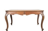 FRENCH ART NOUVEAU WALNUT DINING TABLE