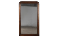 Large, 19th century French Louis Philippe walnut mirror. 