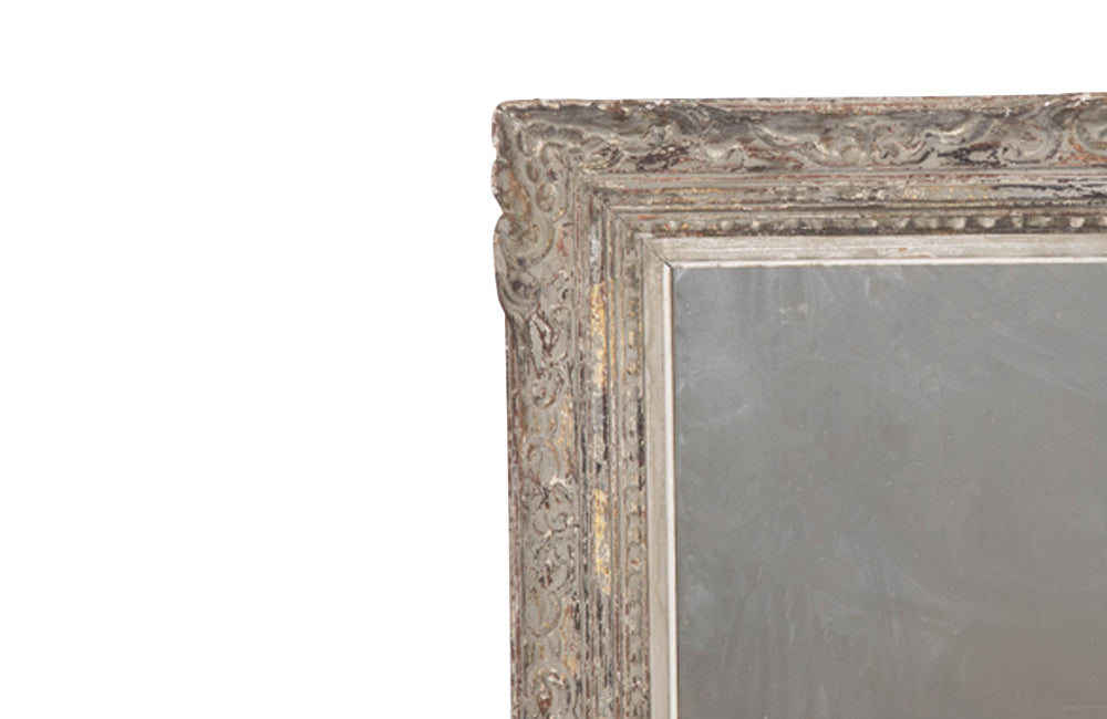 Large Antique French Mirror with Montparnasse frame - Antique Mirror - French Antiques