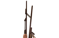 French oak artist's studio easel features a double crank mechanism allowing for the height to be adjustable as well as forward pitch. 19th century