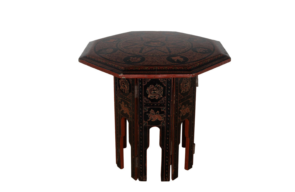Mid 20th Century Burmese folding occasional table - mid century side table - AD & PS Antiques
