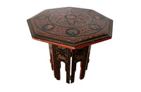 Mid 20th Century Burmese folding occasional table - mid century side table - AD & PS Antiques