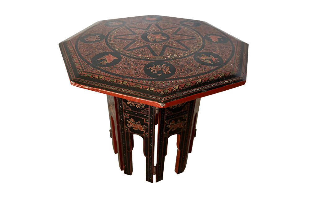 Mid 20th Century Burmese folding occasional table - mid century side table - AD & PS Antiques