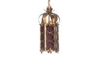 Mid 20th century small gilt iron Spanish lantern