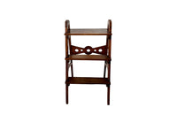 Set of oak three tiered library steps. These stylish French steps feature a geometric design and elegant tapered legs. Circa 1930