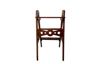 Set of oak three tiered library steps. These stylish French steps feature a geometric design and elegant tapered legs. Circa 1930
